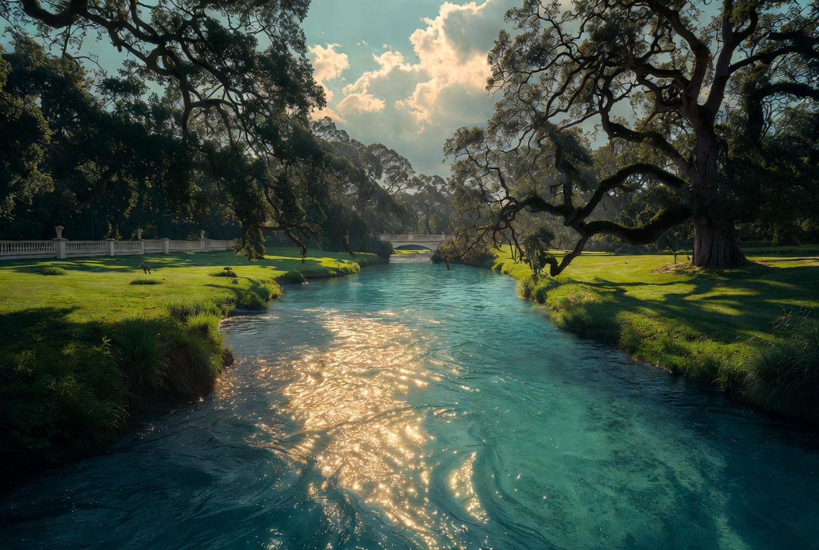 Crystal clear river on private estate
